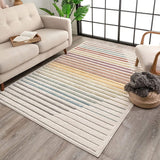 Odwa Soft Pastel Multi Color Chevron Triangle Stripes Geometric Area Rug