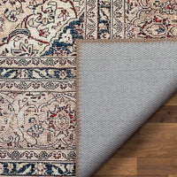 Tonti Red Machine Washable Vintage Style Classic Distsressed Persian Area Rug