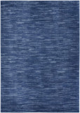Solid Contemporary Navy Blue Indoor/Outdoor Area Rug