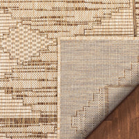Sturl Beige Indoor/Outdoor Flat Weave Pile Nordic Diamond Pattern Rug