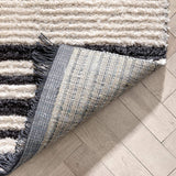 Arielle Ivory Tribal Stripes & Field Pattern Area Rug