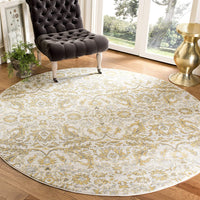 Evoke Collection  Non-Shedding Stain Resistant Living Room Bedroom Area ivory / Gold
