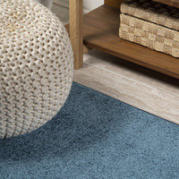 Haze Solid Low-Pile Red Soft Area Rug