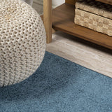 Haze Solid Low-Pile Red Soft Area Rug