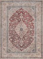 Tonti Red Machine Washable Vintage Style Classic Distsressed Persian Area Rug