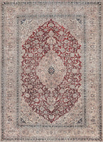 Tonti Red Machine Washable Vintage Style Classic Distsressed Persian Area Rug