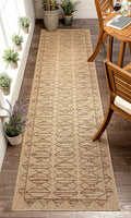 Sturl Beige Indoor/Outdoor Flat Weave Pile Nordic Diamond Pattern Rug