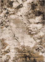 Splash Gold Grey Modern Vintage  Abstract Soft Plush Area Rug