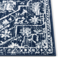 Dazzle DISA Vintage Medallion Dark Blue Soft Area Rug