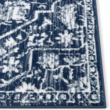 Dazzle DISA Vintage Medallion Dark Blue Soft Area Rug