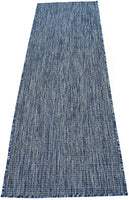 Casual Transitional Indoor Outdoor Flatweave Navy Blue Area Rug