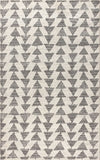 Aisha Moroccan Triangle Geometric Area Rugs Cream Gray