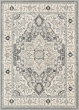 Forti Grey Persian Medallion Area Rug