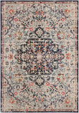 Madison Collection  Boho Chic Medallion Distressed Non-Shedding Stain Resistant Living Room Bedroom Area Rug Beige / Black