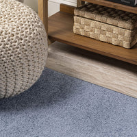 Haze Solid Low-Pile Red Soft Area Rug