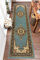 Medallion Oriental Persian Area Rug Blue
