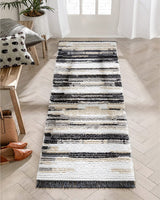 Tova Grey Abstract Tribal Pattern Area Rug