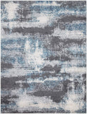 Abstract Soft  Area Rug Gray Blue