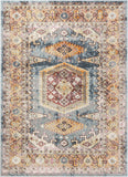 Roslind Bohemian Vintage Pastel Oriental Medallion Pattern Area Rug