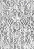 Jordan Art Deco Geometric Indoor/Outdoor White/Black Area Rug