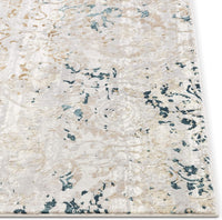 Perla Beige & Blue Vintage Floral Area Rug