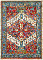 Minda Red Traditional Medallion Area Rug