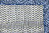 Casual Transitional Indoor Outdoor Flatweave Navy Blue Area Rug