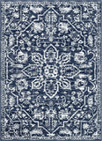 Dazzle DISA Vintage Medallion Dark Blue Soft Area Rug