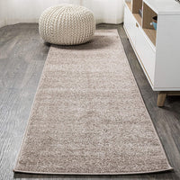 Haze Solid Low-Pile Red Soft Area Rug