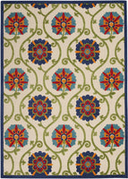 Aloha Blue Multi-color Indoor Outdoor Area Rug