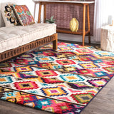 Ritzy Contemporary Retro Area Rug, Multi