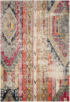 Distressed Light Grey Multi-color Soft Area Rug