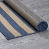 Jardin Indoor/Outdoor Stripe Rug, Navy Ivory