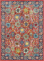 Marla Red Traditional Floral Runner Rug
