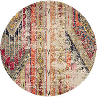 Distressed Light Grey Multi-color Soft Area Rug
