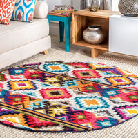 Ritzy Contemporary Retro Area Rug, Multi