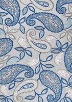 Julien Paisley High-Low Soft Area Rug Indoor Blue/Light Gray