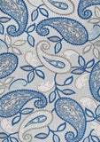Julien Paisley High-Low Soft Area Rug Indoor Blue/Light Gray