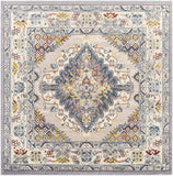 Anja Oriental Medallion Area Rug, Grey