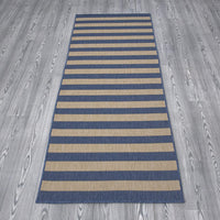 Jardin Indoor/Outdoor Stripe Rug, Navy Ivory