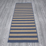 Jardin Indoor/Outdoor Stripe Rug, Navy Ivory
