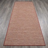 Sundance Collection Reversible Indoor & Outdoor Solid Design Runner Rug, Red/Orange