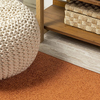Haze Solid Low-Pile Red Soft Area Rug