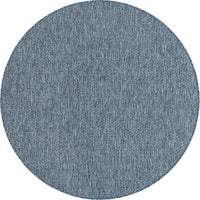 Casual Transitional Indoor Outdoor Flatweave Navy Blue Area Rug