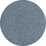 Casual Transitional Indoor Outdoor Flatweave Navy Blue Area Rug