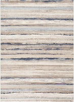 Robin Navy / Taupe Striped Soft Area Rug