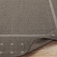 Sohaib Ottomanson Jardin Indoor/Outdoor Bordered Rug Grey