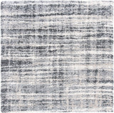 Fontana Shag Collection  Modern Thick Area Rug Grey / Ivory