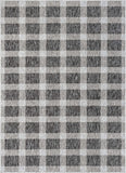 Freja Dark Grey Indoor/Outdoor Flat-Weave Pile Buffalo Check Pattern Runner Rug
