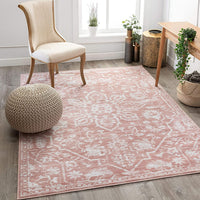 Dazzle DISA Vintage Medallion Blush Soft Area Rug